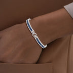 Radiant Cut Blue Sapphire Tennis Bracelet For Women Belovegrace