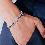 Radiant Cut Blue Sapphire Tennis Bracelet For Women Belovegrace