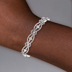 Antique Round Cut White Sapphire Tennis Bracelet For Women Belovegrace