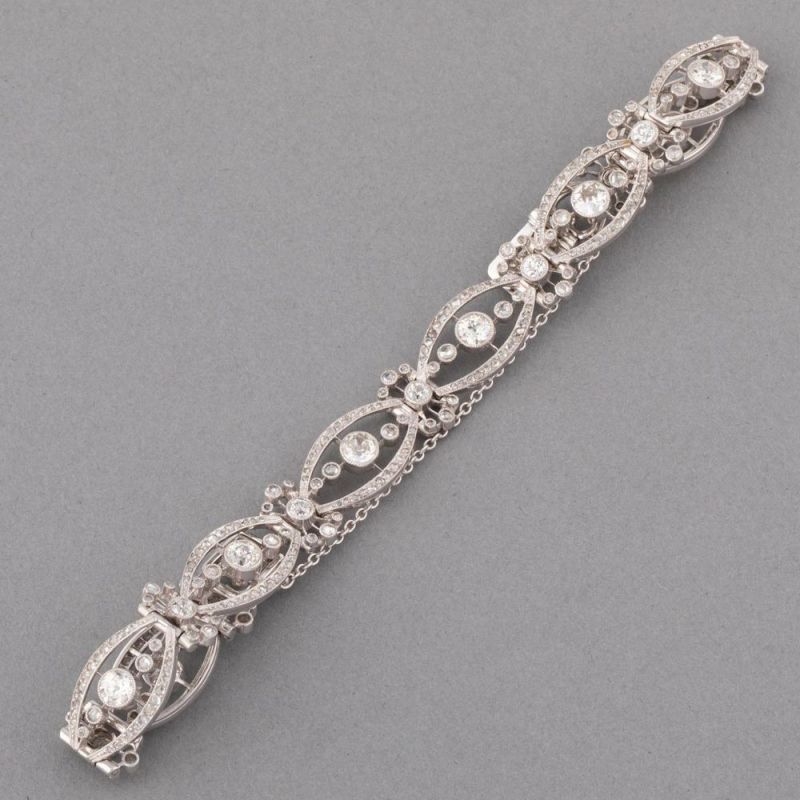 Antique Round Cut White Sapphire Tennis Bracelet For Women Belovegrace