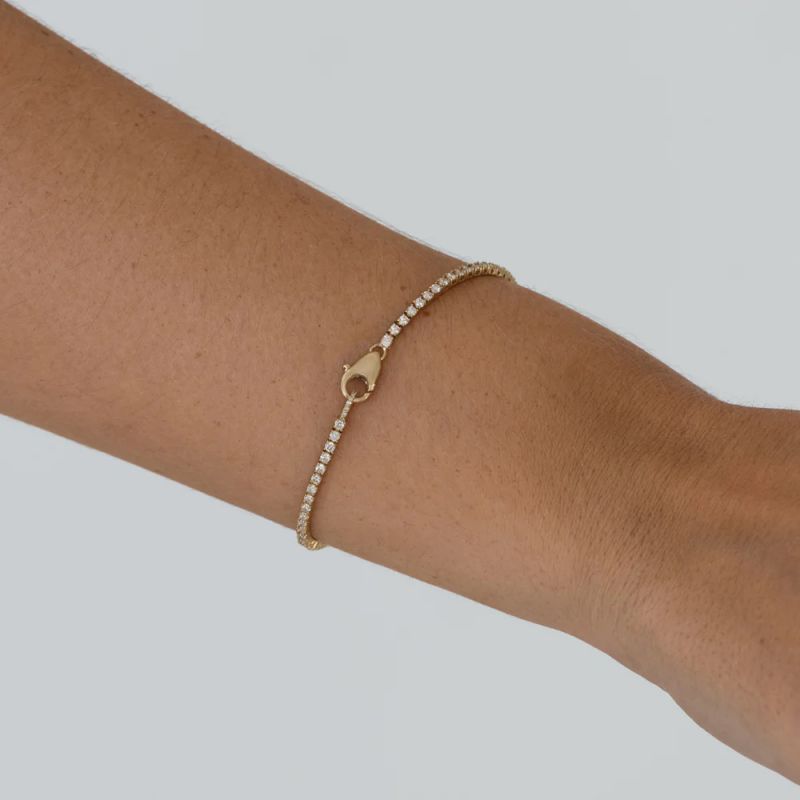 Unique Round Cut White Sapphire Tennis Lock Bracelet For Women Belovegrace