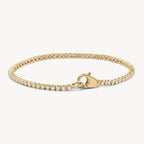 Unique Round Cut White Sapphire Tennis Lock Bracelet For Women Belovegrace