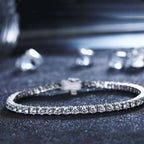 Classic Round Cut White Sapphire Tennis Bracelet For Women Belovegrace