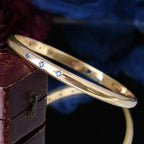 Golden Oval Cut Blue Sapphire Bracelet Bangle For Women Belovegrace