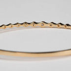 Golden Round Cut White Sapphire Bangle Bracelet For Women Belovegrace