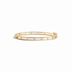 Luxury Jewelry Classic Channel Setting Round Cut White Sapphire Bangle Bracelet For Women
