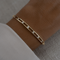 Luxury Jewelry Classic Channel Setting Round Cut White Sapphire Bangle Bracelet For Women