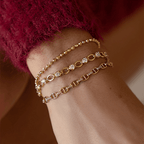Luxury Jewelry Golden Fashion Round Cut White Sapphire Bracelet For Women
