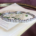 Luxury Jewelry Vintage Design Round Cut White Sapphire Tennis Bracelet For Women