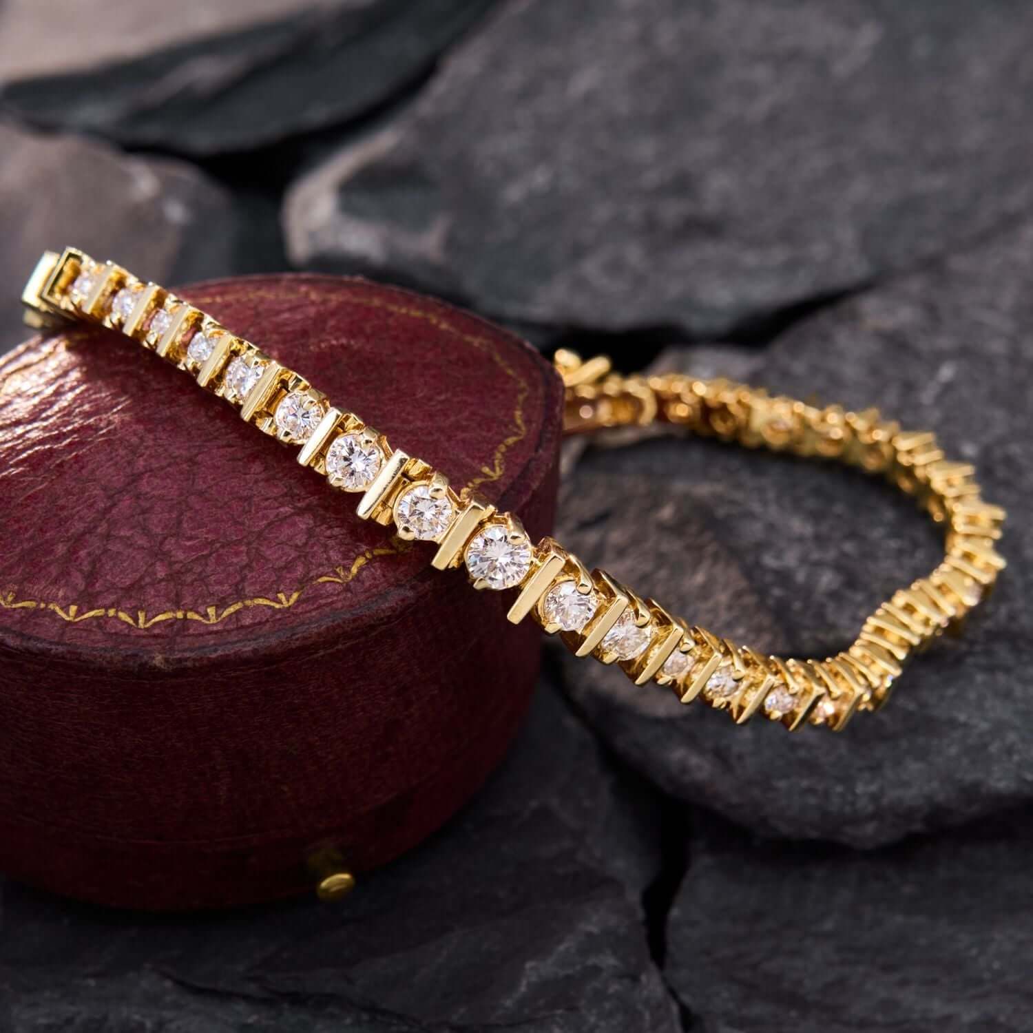 Luxury Jewelry Classic Round Cut White Sapphire Tennis Bracelet For Women