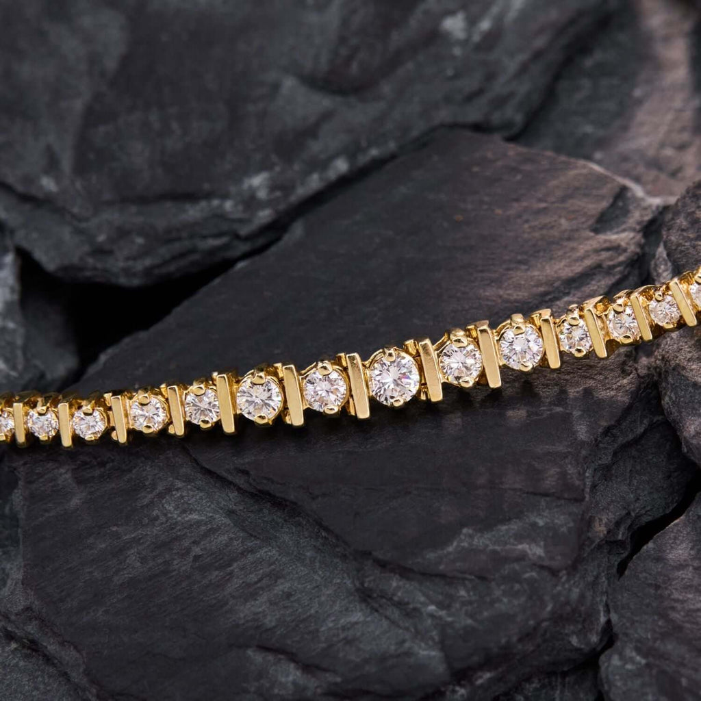 Luxury Jewelry Classic Round Cut White Sapphire Tennis Bracelet For Women
