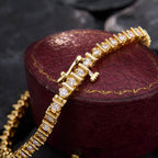 Luxury Jewelry Classic Round Cut White Sapphire Tennis Bracelet For Women