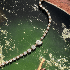 Fashion Golden Pear & Round Cut White Sapphire Tennis Bracelet For Women