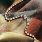 Fashion Golden Pear & Round Cut White Sapphire Tennis Bracelet For Women