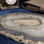 Luxury Jewelry Classic Cushion Cut White Sapphire Tennis Bracelet For Women