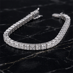 Luxury Jewelry Classic Cushion Cut White Sapphire Tennis Bracelet For Women
