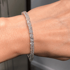 Luxury Jewelry Classic Cushion Cut White Sapphire Tennis Bracelet For Women