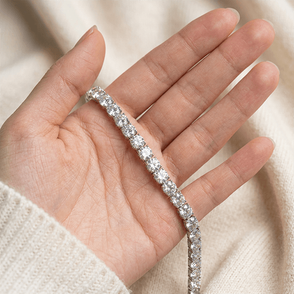 Luxury Jewelry Classic Cushion Cut White Sapphire Tennis Bracelet For Women