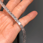 Luxury Jewelry Classic Cushion Cut White Sapphire Tennis Bracelet For Women