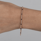 Classic Yellow Gold Marquise & Round Cut Blue & White Sapphire Tennis Bracelet For Women
