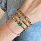 Yellow Gold Unique Design Bezel Cushion Cut Yellow Sapphire Charm Chain Bracelet For Women
