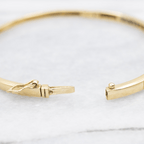 Vintage Classic Yellow Gold Asscher Cut Blue Sapphire Bangle Bracelet For Women