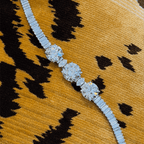 Luxury Jewelry Round & Baguette Cut White Sapphire Tennis Bracelet For Women