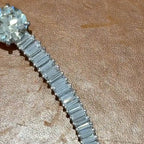 Luxury Jewelry Round & Baguette Cut White Sapphire Tennis Bracelet For Women