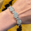 Luxury Jewelry Round & Baguette Cut White Sapphire Tennis Bracelet For Women