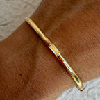 Luxury Jewelry Yellow Gold Baguette Cut Canary Sapphire Bangle Bracelet For Women