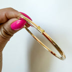 Luxury Jewelry Yellow Gold Baguette Cut Canary Sapphire Bangle Bracelet For Women