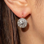 Two Tone Cushion Cut White Sapphire Vintage Drop Earrings For Women belovegrace.com