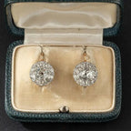 Two Tone Cushion Cut White Sapphire Vintage Drop Earrings For Women belovegrace.com