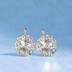 Two Tone Cushion Cut White Sapphire Vintage Drop Earrings For Women belovegrace.com