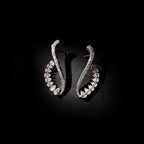 Pear Cut White Sapphire Jewelry Cuff Earrings For Women Belovegrace
