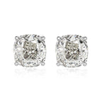 Classic Cushion Cut White Sapphire Stud Earrings For Women Belovegrace