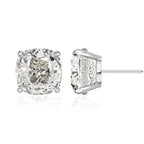 Classic Cushion Cut White Sapphire Stud Earrings For Women Belovegrace