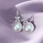 Elegant Round & Marquise Cut Pearl Drop Earrings For Women Belovegrace