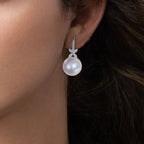 Elegant Round & Marquise Cut Pearl Drop Earrings For Women Belovegrace