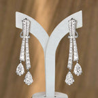 Stunning Pear Cut White Sapphire Drop Earrings For Women Belovegrace
