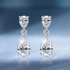 Classic Pear Cut White Sapphire Drop Earrings Wedding Jewelry For Women Belovegrace