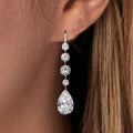Elegant Pear & Round Cut Drop Earrings For Women Belovegrace