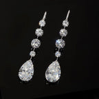 Elegant Pear & Round Cut Drop Earrings For Women Belovegrace