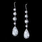 Elegant Pear & Round Cut Drop Earrings For Women Belovegrace