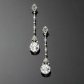 Vintage White Sapphire Round Cut Drop Earrings For Women Belovegrace