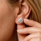 Minimalist 4.00CT Round Cut White Sapphire Solitaire Stud Earring For Women
