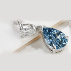 Classic Pear Cut Blue Topaz Drop Earrings For Women Belovegrace