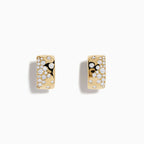 Luxury Jewelry Golden Round Cut White Sapphire Hoop Earrings For Women