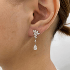 Luxury Jewelry Elegant Pear Cut White Drop Earrings For Women