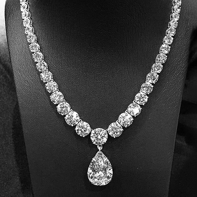 Classic Pear & Round Cut White Sapphire Pendant Necklace For Women Belovegrace